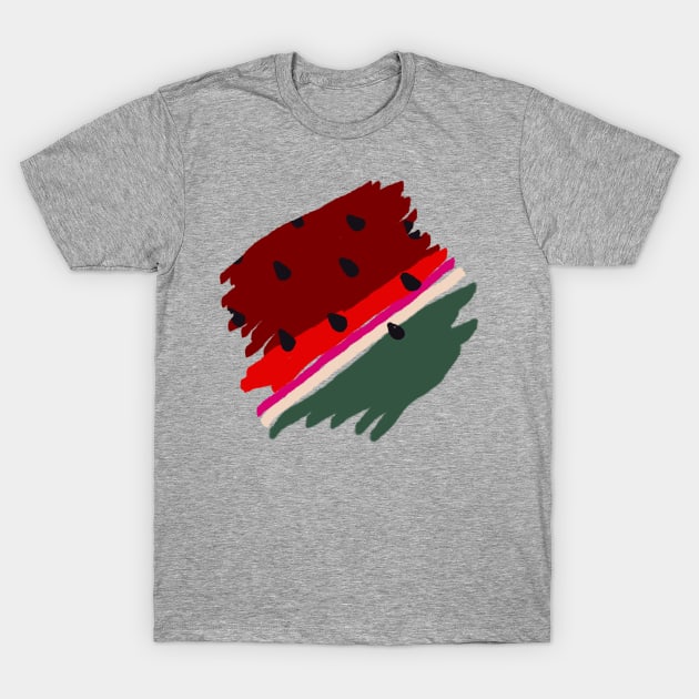 Watermelon Brushwork T-Shirt by LochNestFarm